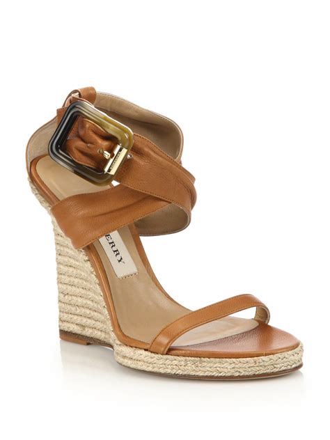 mens burberry espadrilles|Burberry wedges summer sandals.